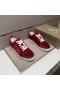 Tenisice Christian Louboutin Zabava Louis Junior s niskim берцем od velur crvene boje sa šljokicama