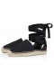 Espadrilles Christian Louboutin Nanou Lace Cl Olona Canva i Crne boje od Teleće kože