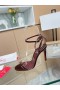 Christian Louboutin So Me 105 mm Sandale S Kožnim šiljcima Tamnocrvena boja CL Cipele