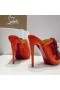 Japanke Christian Louboutin Submuline 100 mm od antilop Narančaste boje