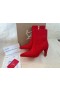 Christian Louboutin Niske Čizme Vibella Booty 85 mm S Crvenim Šljokicama
