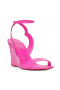 Christian Louboutin Zeppa Chick 85 mm Sandale Od Lakirane Kože Bolerose Ružičaste Boje