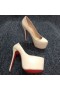 Cipele-brod Christian Louboutin Daffodile Na platformi 160 mm od Napa kože u Bež boji