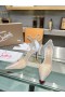 Cipele-brod Christian Louboutin Degrastrass od PVC-a sa dekoracijom u obliku kristala i kože Bijele boje