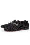 Лоферы Christian Louboutin Equiswing, Crne cipele Christian Louboutin cipele od baršuna Quagga