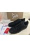 Christian Louboutin tenisice Louis Junior Velvet Quagga Black eplicChristian Louboutin Shoes