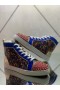 Christian Louboutin Louis Spikes Orlato Visoke tenisice od antilop Boja boja