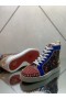Christian Louboutin Louis Spikes Orlato Visoke tenisice od antilop Boja boja