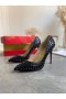 Christian Louboutin Pigalle Cipele-brod sa Šiljcima 120 mm Od Napa Kože Crne Boje CL
