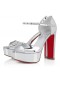 Christian Louboutin Sandaloo 130 Mm Sandale Specchio Kožne Srebrne Cipele CL