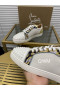 Christian Louboutin tenisice Seavaste 2 Orlato na ravnim potplatima od mreže i teleće kože Bijele boje zlata
