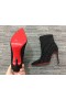 Cipele Christian Louboutin So Kate Booty Plume od 100 mm rhinestones i antilopa Crne boje