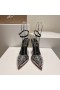 Christian Louboutin Cipele-brod Spikoo 100 mm od PVC-a i kože Crne boje CL