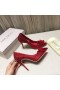 Cipele-brod Jimmy Choo Cristais Cinderella 105 mm, Crvene Boje