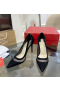 Cipele-brod Christian Louboutin Galativi iz mreže 85 mm i antilopa crne boje