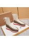 Christian Louboutin tenisice Sharky Čarapa Iz Pletenje mreže Bijele i Smeđe boje