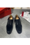 Christian Louboutin Simon Derby Teleća Koža Divokoza Crna