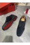 Christian Louboutin Simon Derby Teleća Koža Divokoza Crna
