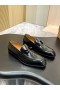 Лоферы Christian Louboutin Chambelimoc Od Sjajnu Teleće kože Crne boje CL