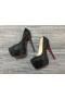 Platforma sa šiljcima Christian Louboutin Daffodile 160 mm Lakirane Crne Boje