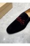 Лоферы Christian Louboutin cipele Sa štrasom Maslačak Parhet Od Teleće Kože Crne Boje