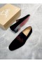 Лоферы Christian Louboutin cipele Sa štrasom Maslačak Parhet Od Teleće Kože Crne Boje