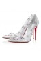 Christian Louboutin Degraqueen Pump 100 mm Cipele-brod od PVC-a Nappa Srebrne boje Christian Louboutin Shoes