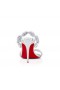 Sandala Christian Louboutin Just Jewel 85 mm od Tpu i kože Specchio s Kristalima