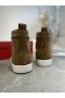 Christian Louboutin Tenisice s visokim берцем Lou Spikes, Parhet smeđe cipele CL