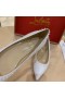 Bijele Cipele Christian Louboutin Anjalina na ravne cipele od Teleće kože sa šiljcima od Christian Louboutin