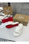 Christian Louboutin Ženske Papuče, Sandale Od Napa Kože Bijele Boje