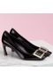 Cipele-brodu Roger Vivier Belle Vivier Trompette 70 mm Crne Boje sa Patent
