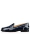Christian Louboutin Flat Mocalaureat Tamno plava / bijela Телячий
