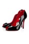 Christian Louboutin Pump Chick up 100 mm, Crno/lin Порпора-multi-patent