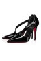 Cipele-brod Christian Louboutin Astrid Patent 100 mm Black/lin Black Patent