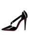 Cipele-brod Christian Louboutin Astrid Patent 100 mm Black/lin Black Patent
