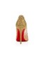 Cipele-brod Christian Louboutin Glupostima Strass 100 mm Verzija sa Zlatnim Šljokicama