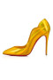Cipele-brod Christian Louboutin Hot Chick 100 mm Žute boje /Patent lin Yellow