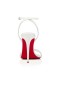 Sandala Christian Louboutin Loubigirl 100 mm od kože Bianco/lin Bianco