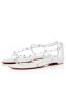 Sandala Christian Louboutin Riojana Sa šiljcima Bianco/Koža lin Bianco
