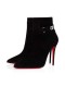 Christian Louboutin Spikita Booty Lock So Kate 100 mm Black Suede od Teleće kože