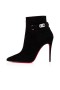 Christian Louboutin Spikita Booty Lock So Kate 100 mm Black Suede od Teleće kože