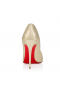 Christian Louboutin Hot Chick Pumps 100 mm Laminated Leather Gold