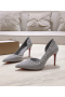 Christian Louboutin Iriza Pumps Spikes 100mm Veau Velours Gray