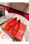 Christian Louboutin Mamadrague Square Toe Ballet Flat Velvet Loubi