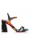 Christian Louboutin Miss Jane Sandal 85 Mm Sandals "Flower" Printed Crepe Satin Multicolor