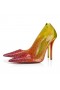 Christian Louboutin Miss Z Degrastrass 100 Mm Pumps Pvc And Laminated Calf Leather Citronnade