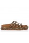 Christian Louboutin Pyra Hallulila Mules Waxed Calf Leather Terra