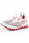 Christian Louboutin Sharkymax Running Sneakers Calf Leather And Spikes Version White
