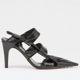 Sandale Bottega Veneta BV Point Slingback Crne boje Od OvÄje kože Bottega Veneta Shoes